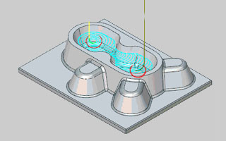 BobCAD-CAM V30  New Feature Arc Leads for Adaptive Roughing